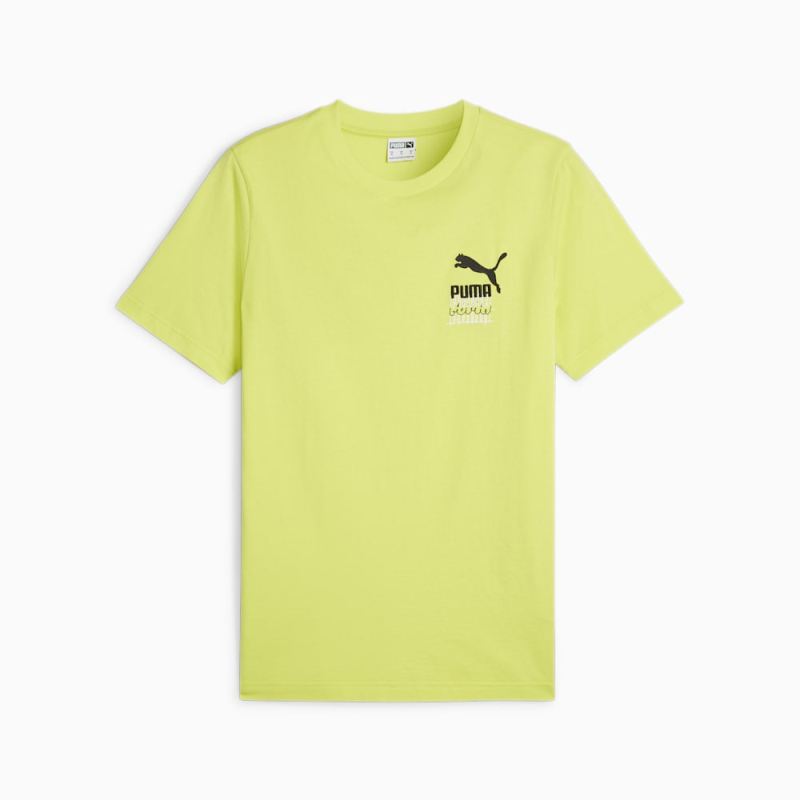 Puma | Men's BRAND LOVE Graphic Tee - Lime Sheen