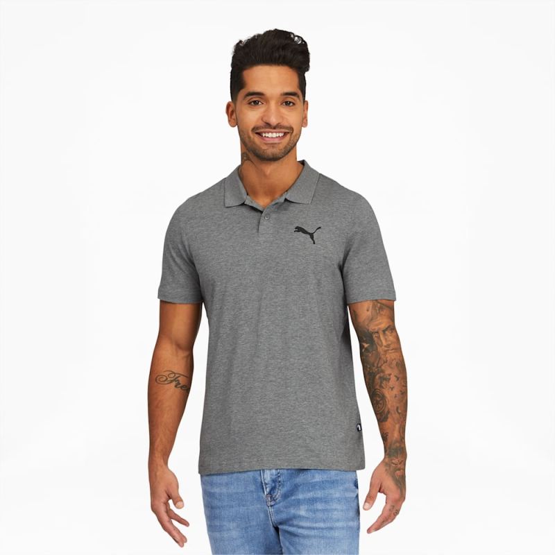 Puma | Men's Essentials Jersey Polo - Medium Gray Heather