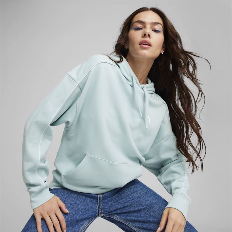 Puma | Women's HER Hoodie - Turquoise Surf - Click Image to Close