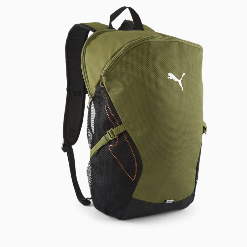 Puma | Women's Plus PRO Backpack - Olive Green-Rickie Orange