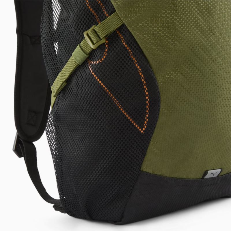 Puma | Women's Plus PRO Backpack - Olive Green-Rickie Orange