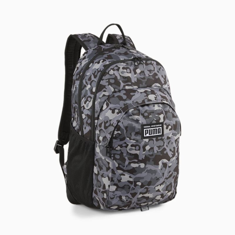 Puma | Women's Academy Backpack - Concrete Gray-Camo AOP