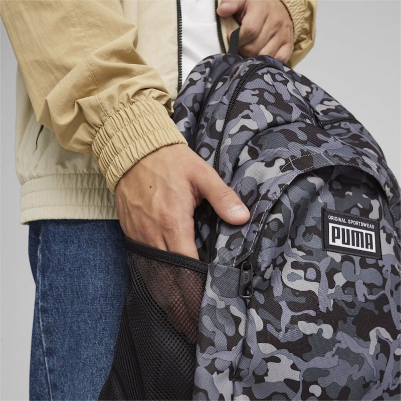 Puma | Women's Academy Backpack - Concrete Gray-Camo AOP