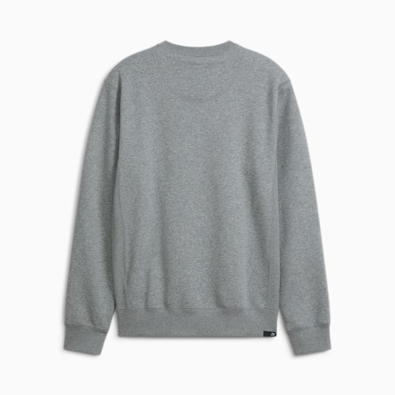 Puma | Men's Suede Logo Long Sleeve Tee - Medium Gray Heather