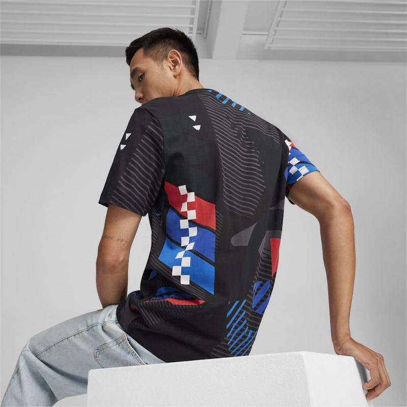 Puma | Men's BMW M Motorsport AOP Motorsports Tee - Black-AOP