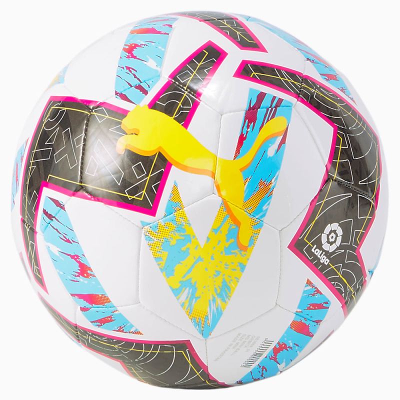 Puma | Boys Puma | Boys Orbita LaLiga 1 MS Mini Soccer Ball - White-Beetroot Purple-Blue Atoll