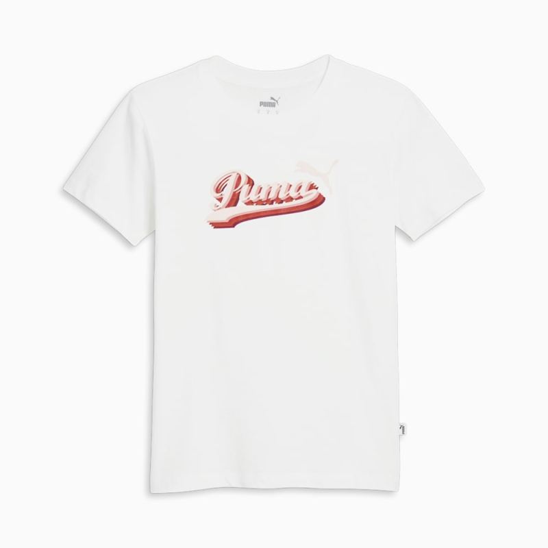 Puma | Women's Vintage Script Logo Tee - White