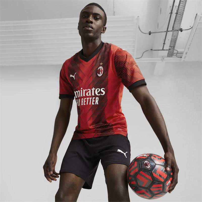 Puma | Men's AC Milan 23/24 Replica Home Jersey - For All Time Red-Black - Click Image to Close