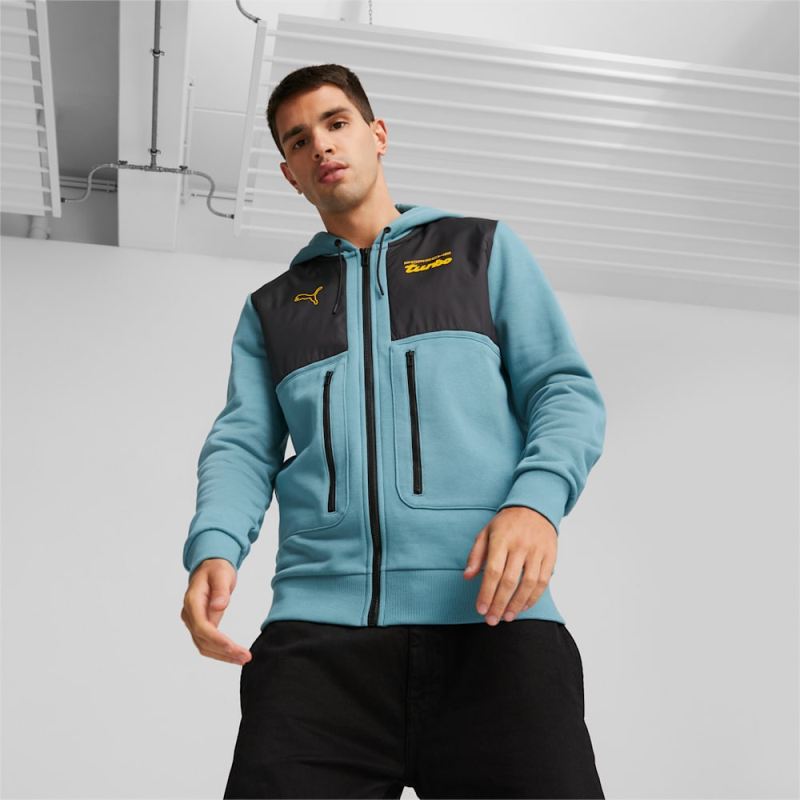 Puma | Men's Porsche Legacy Hooded Sweat Jacket - Bold Blue