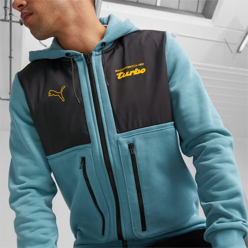 Puma | Men's Porsche Legacy Hooded Sweat Jacket - Bold Blue