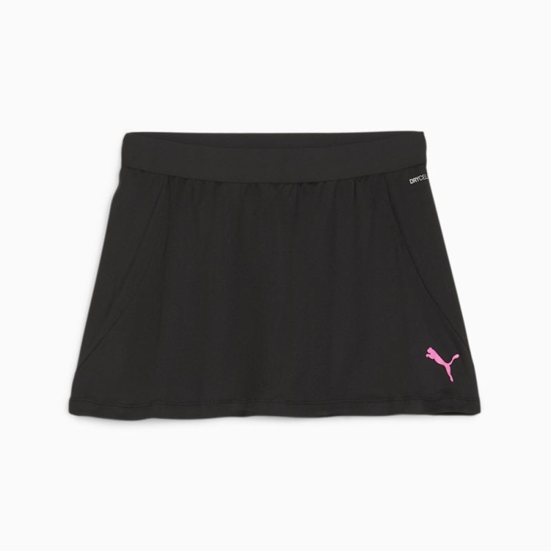 Puma | Women's Individual Racquet Sports Skirt - Black-Poison Pink