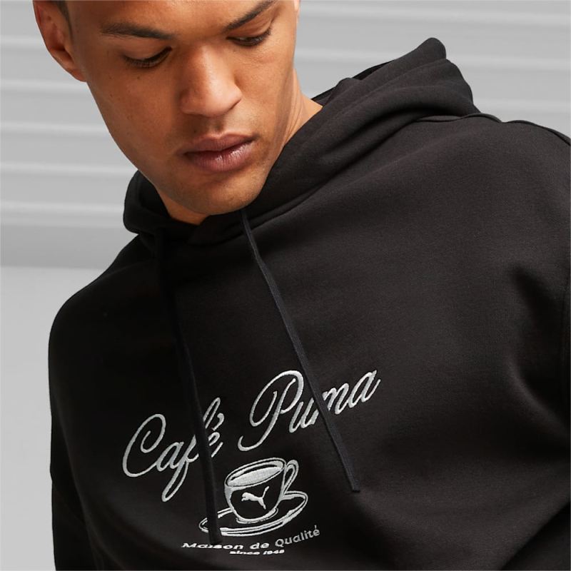 Puma | Men's CLASSICS CAFE Puma | Men's Hoodie - Black