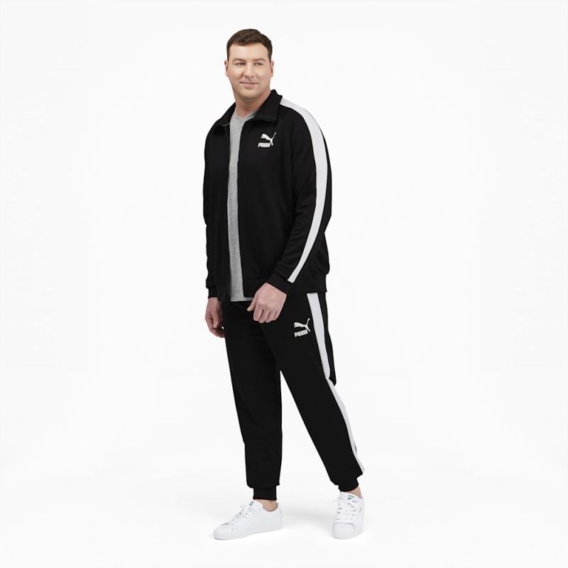 Puma | Men's Iconic T7 Track Pants Big And Tall - Black-White