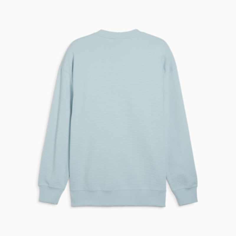 Puma | Men's CLASSICS Waffle Sweatshirt - Turquoise Surf