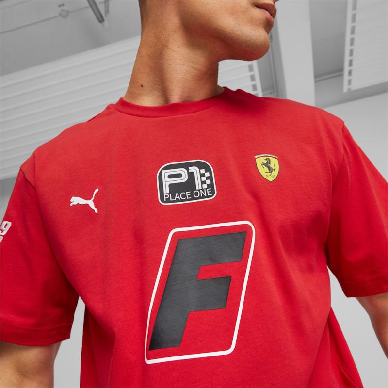 Puma | Men's Scuderia Ferrari Race Garage Crews Tee - Rosso Corsa