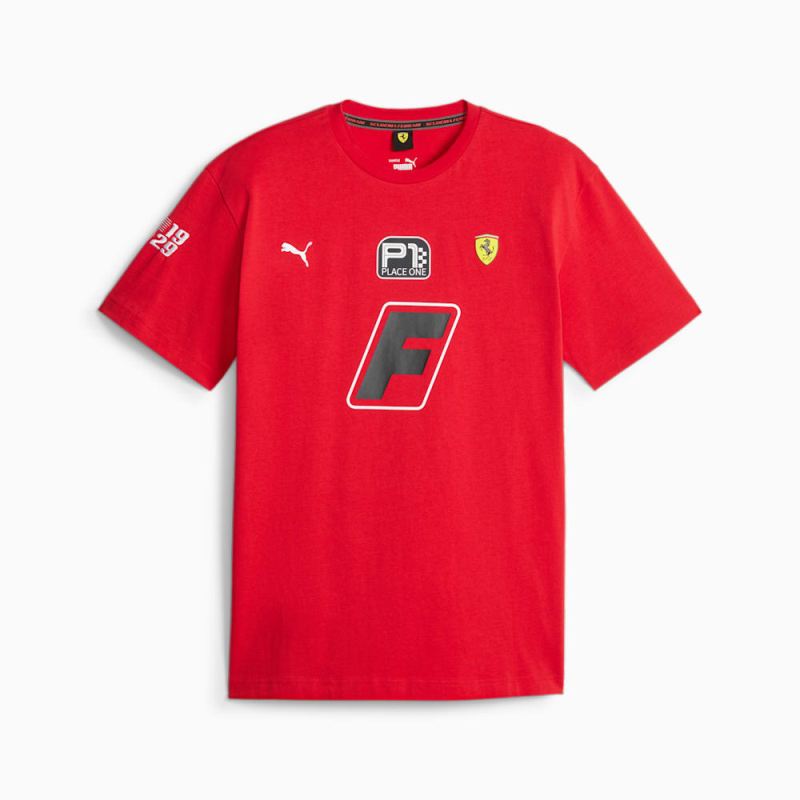 Puma | Men's Scuderia Ferrari Race Garage Crews Tee - Rosso Corsa