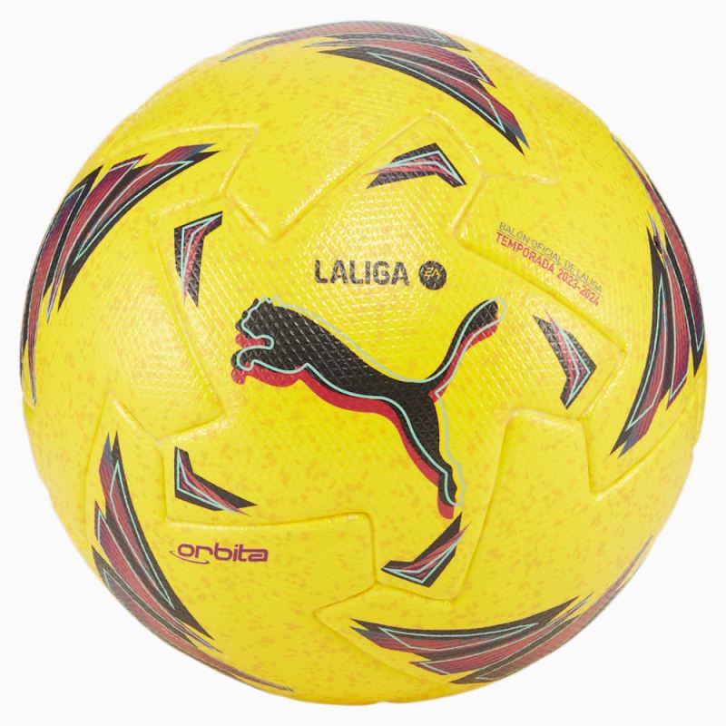 Puma | Men's Orbita LaLiga 1 Soccer Ball - Dandelion-multi colour