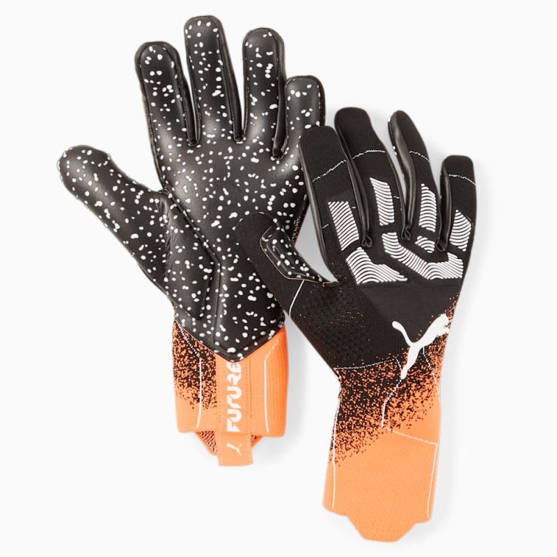 Puma | Men's FUTURE:ONE Grip 1 NC Soccer Goalkeeper Gloves - Neon Citrus-Black