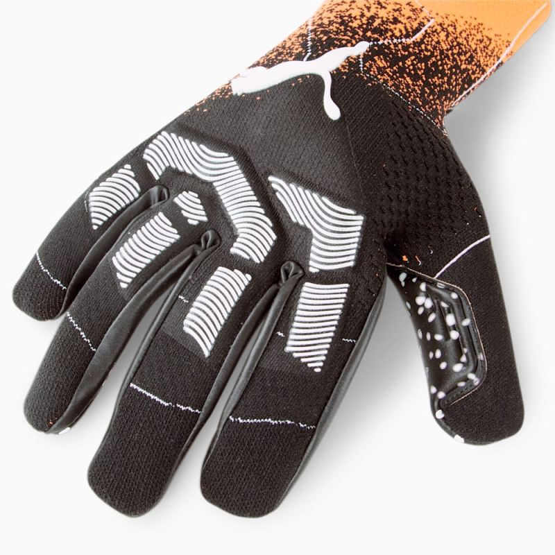 Puma | Men's FUTURE:ONE Grip 1 NC Soccer Goalkeeper Gloves - Neon Citrus-Black