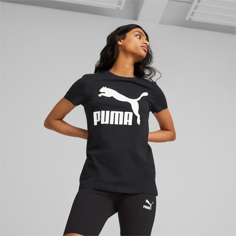 Puma | Women's Classics Logo Tee - Black