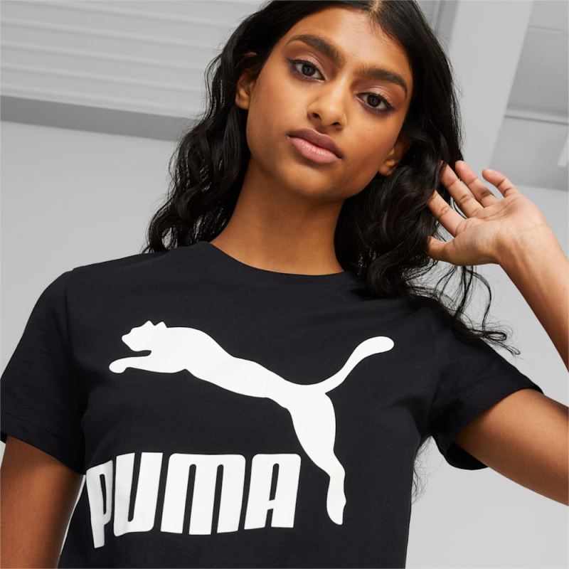 Puma | Women's Classics Logo Tee - Black