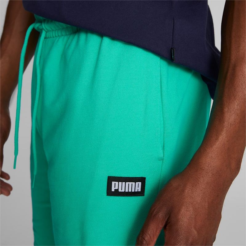 Puma | Men's Logo Shorts - AQUA GREEN