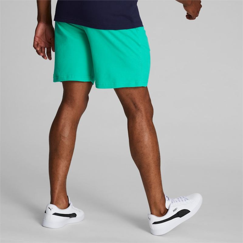 Puma | Men's Logo Shorts - AQUA GREEN