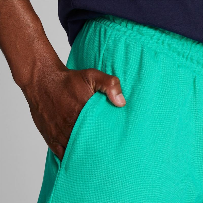 Puma | Men's Logo Shorts - AQUA GREEN