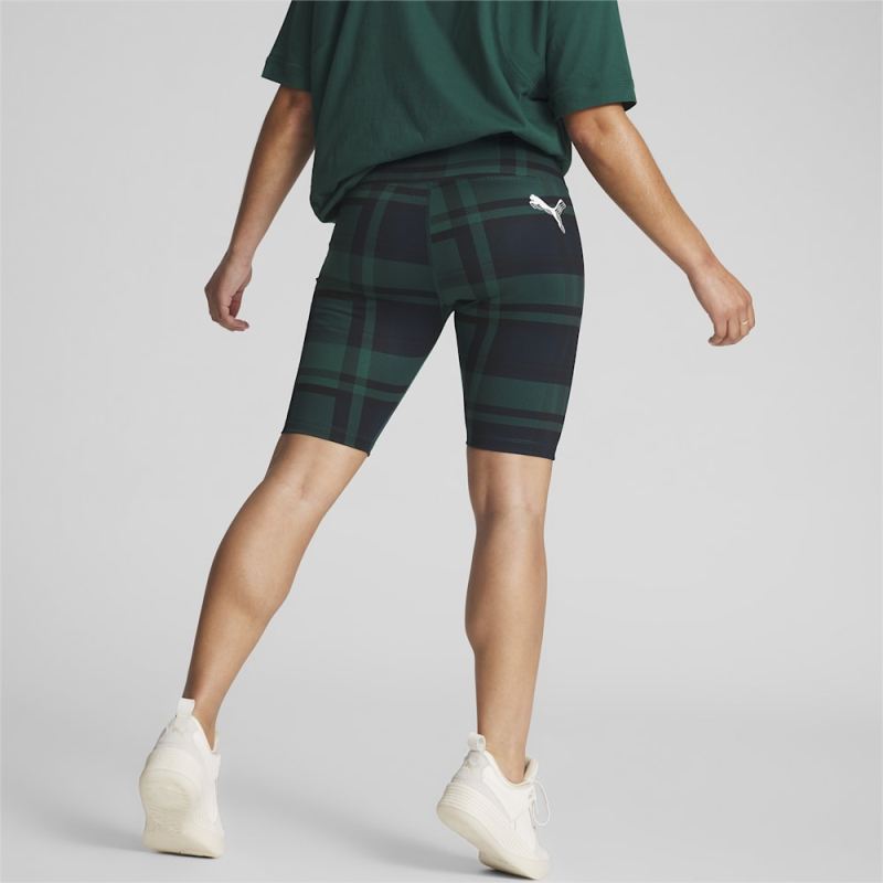 Puma | Women's x TROPHY HUNTING Basketball Biker Shorts - Malachite-AOP