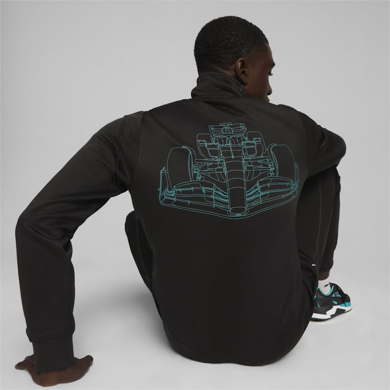 Puma | Men's Mercedes AMG-Petronas F1 MT7 Motorsport Track Jacket - Black