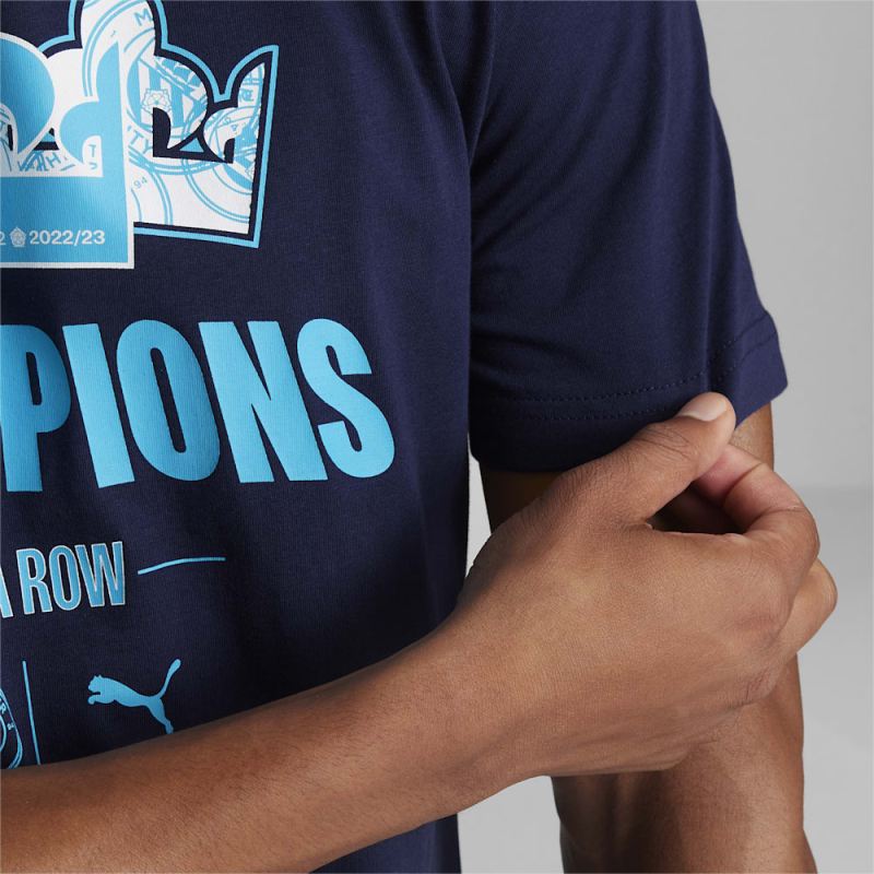 Puma | Men's Manchester City 22/23 League Champions Tee - Navy