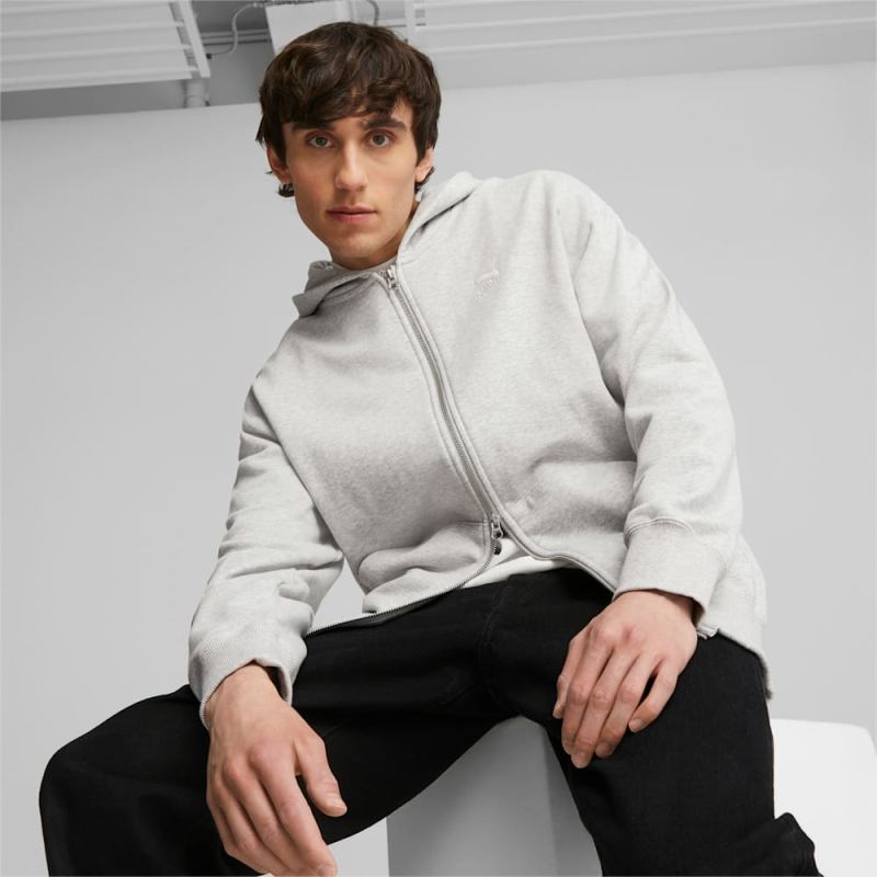 Puma | Men's Better Classics Relaxed Hoodie - Light Gray Heather