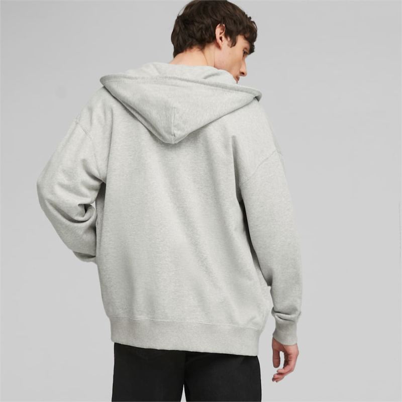 Puma | Men's Better Classics Relaxed Hoodie - Light Gray Heather