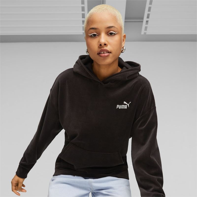 Puma | Women's ESS+ Hoodie - Black - Click Image to Close