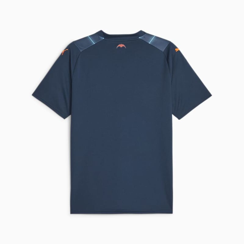 Puma | Men's Valencia C.F. 23/24 Away Jersey - Marine Blue-Ultra Orange