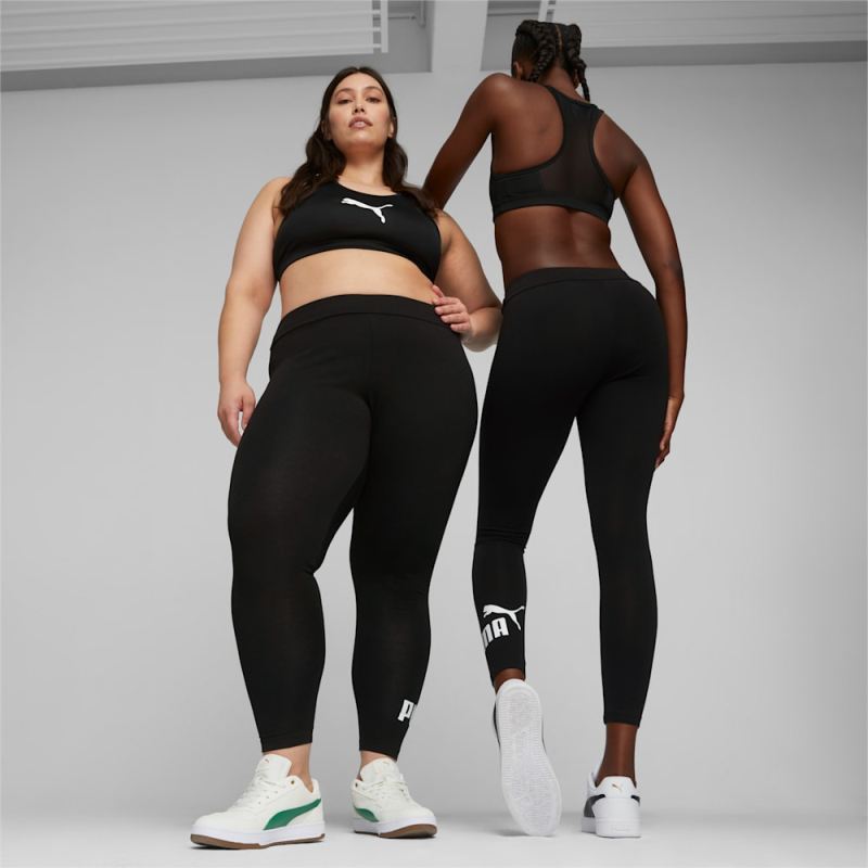 Puma | Women's Essentials Logo Leggings - Black - Click Image to Close