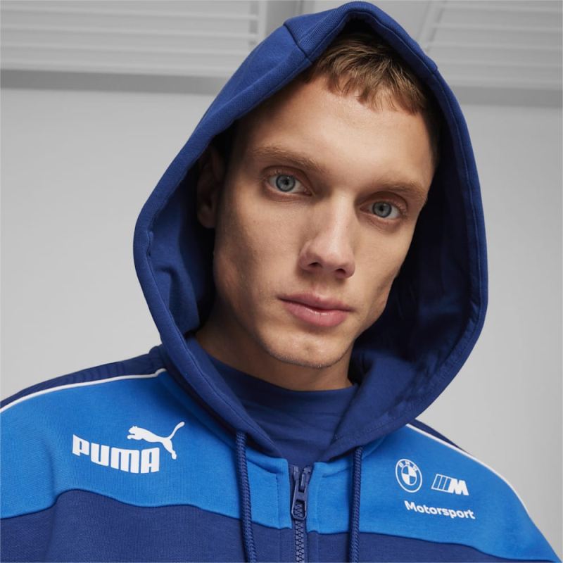 Puma | Men's BMW M Motorsport SDS Motorsports Hooded Sweat Jacket - Pro Blue-M Color