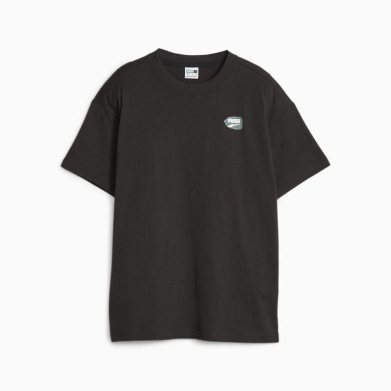 Puma | Girls Downtown Kids Graphic Tee - Black