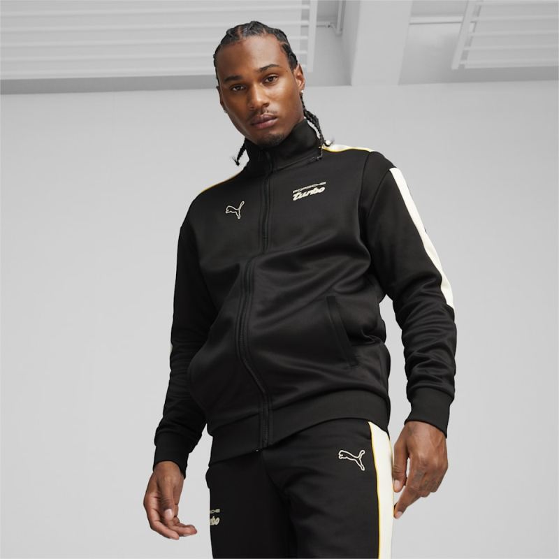 Puma | Men's Porsche Legacy MT7 Motorsport Track Jacket - Black - Click Image to Close