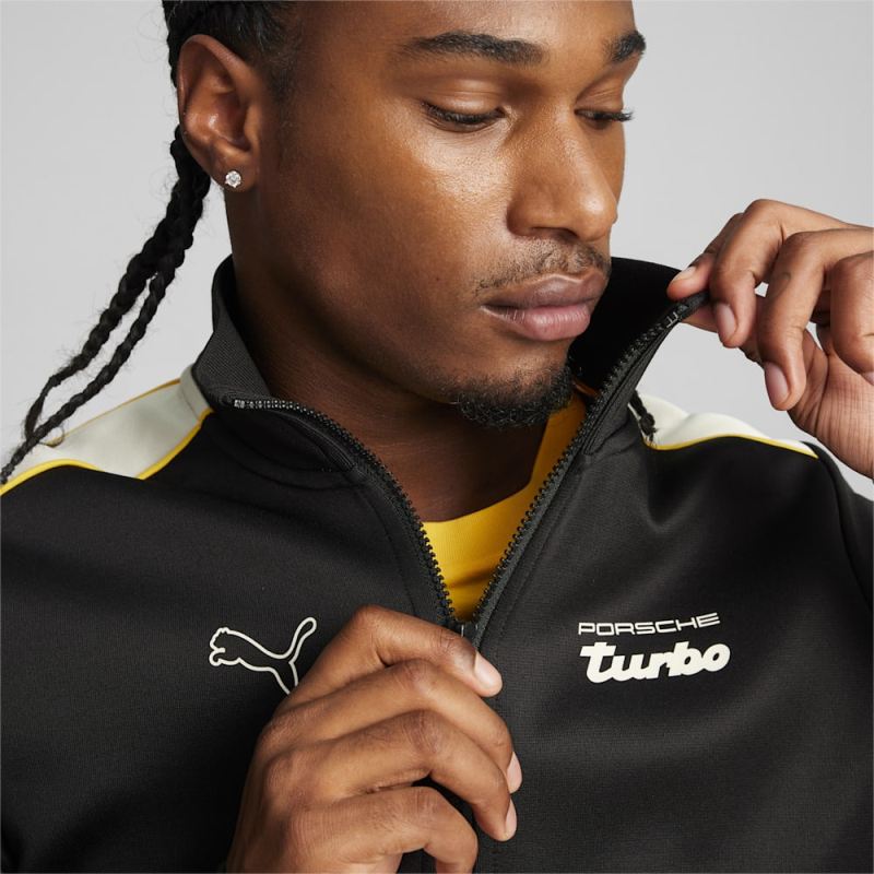 Puma | Men's Porsche Legacy MT7 Motorsport Track Jacket - Black