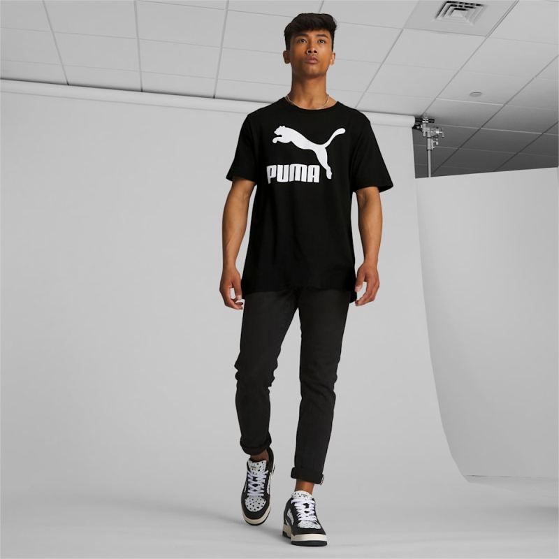 Puma | Men's Classics Logo Tee - Black-White