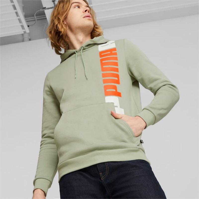 Puma | Men's ESS+ LOGO LAB Hoodie - Green Fog