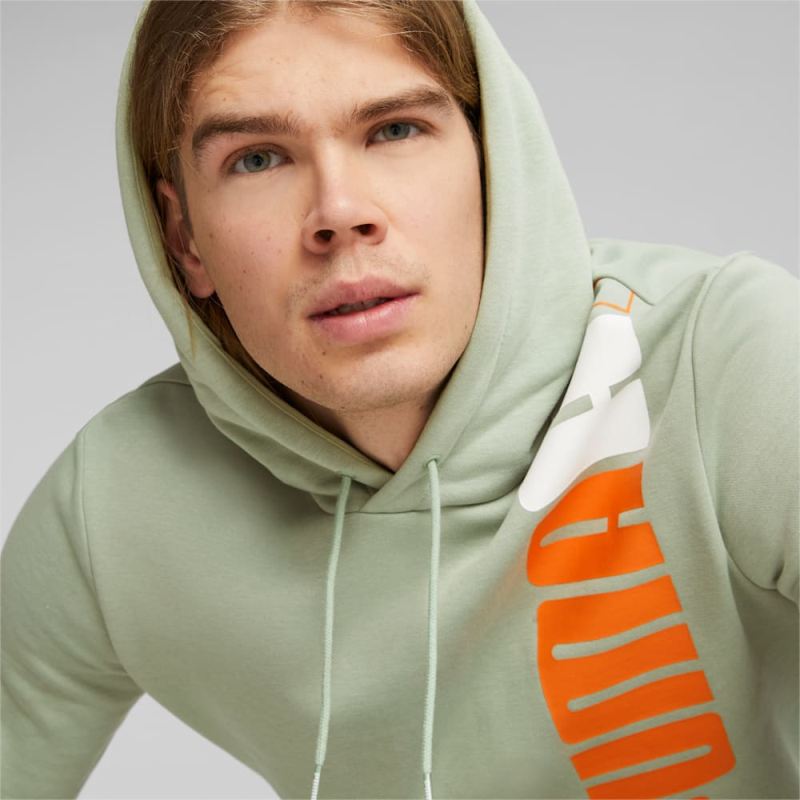 Puma | Men's ESS+ LOGO LAB Hoodie - Green Fog