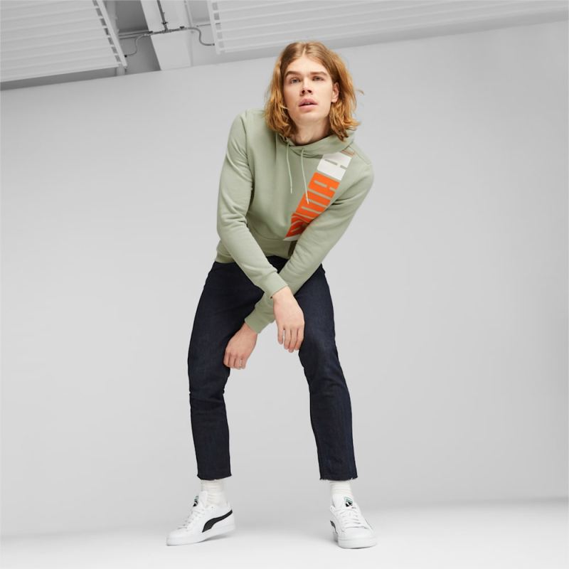 Puma | Men's ESS+ LOGO LAB Hoodie - Green Fog