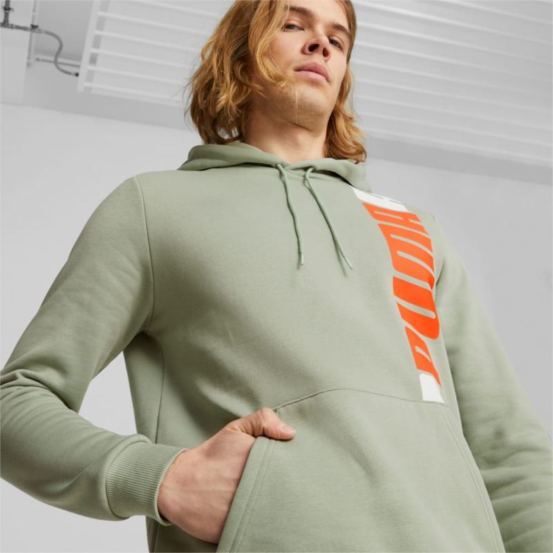 Puma | Men's ESS+ LOGO LAB Hoodie - Green Fog