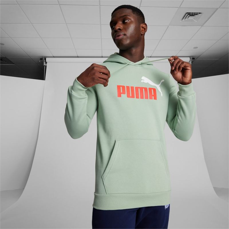 Puma | Men's Essentials Big Logo Hoodie - Green Fog