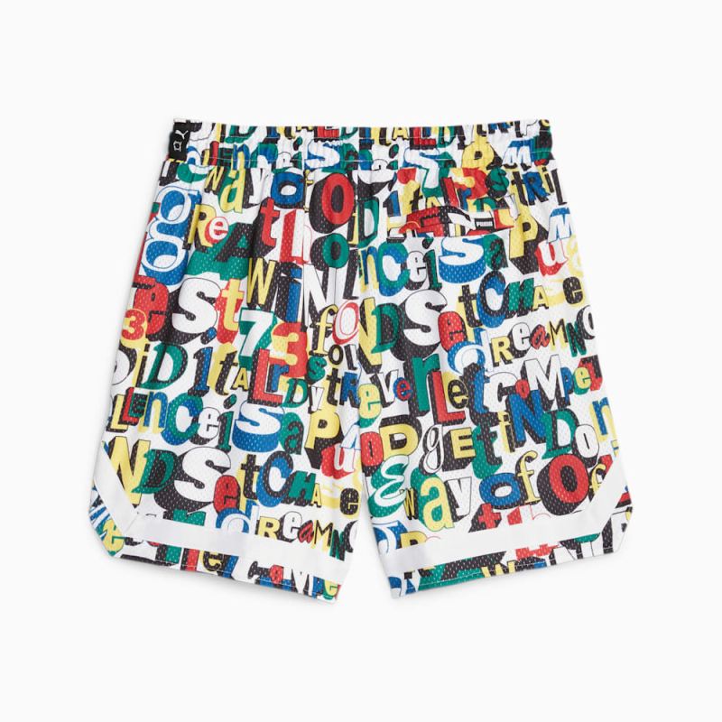 Puma | Men's Trash Talk Basketball Shorts - White-AOP