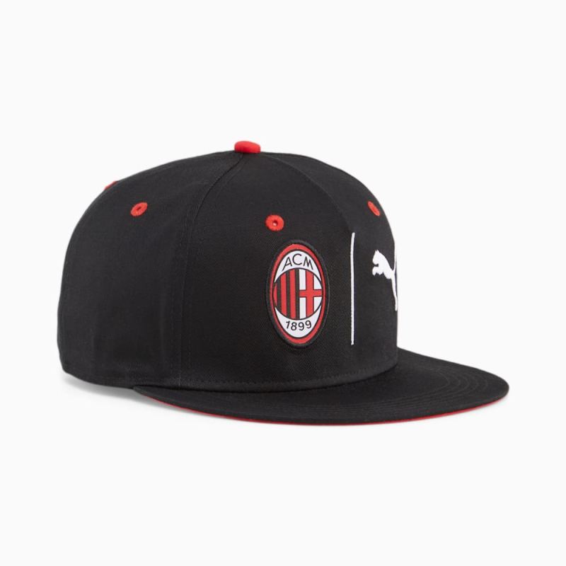 Puma | Men's AC Milan Flat Brim Cap - Black-For All Time Red