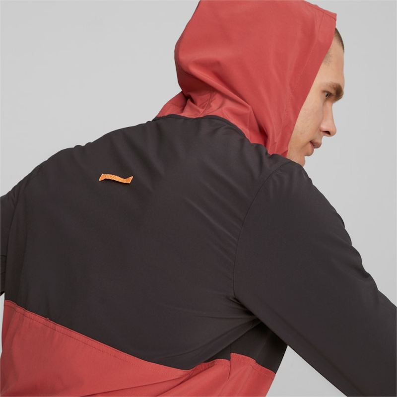 Puma | Men's x FIRST MILE Running Jacket - Black-Astro Red