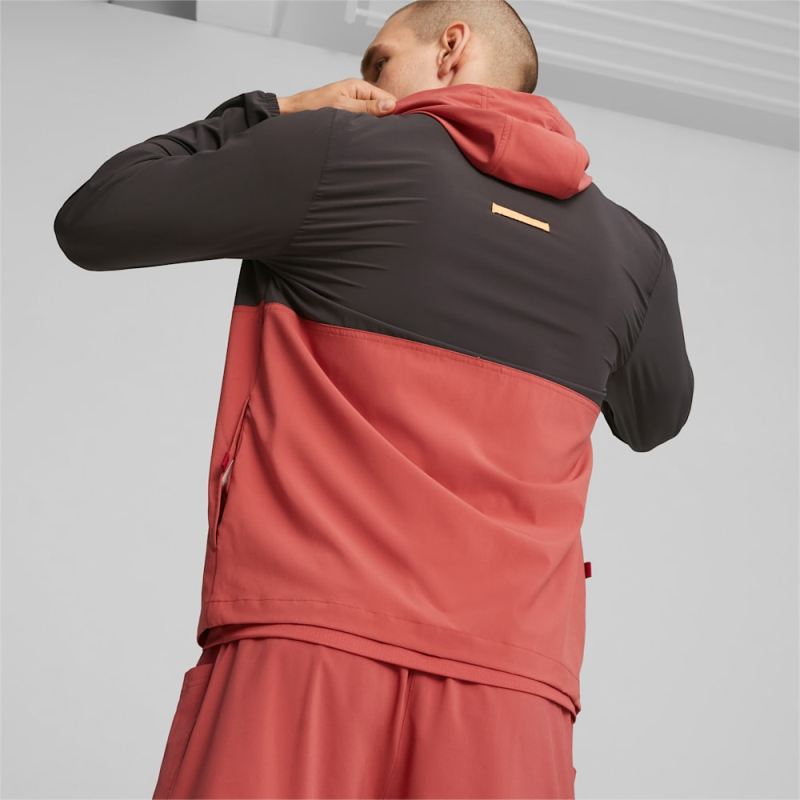 Puma | Men's x FIRST MILE Running Jacket - Black-Astro Red